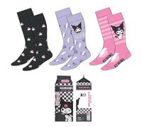 Hello Kitty Kuromi pack 3 adult socks