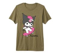 Hello Kitty Kuromi Street Style Skateboard Fun Classic Pose Premium T-Shirt