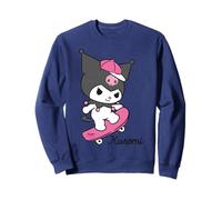 Hello Kitty Kuromi Street Style Skateboard Fun Classic Pose Sweatshirt