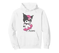 Hello Kitty Kuromi Street Style Skateboard Fun Pose Classic Pullover Hoodie