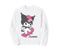 Hello Kitty Kuromi Street Style Skateboard Fun Pose Classic Sweatshirt