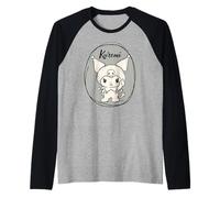 Hello Kitty Kuromi Sweet Naughty Fun Emo Rock Devil Classic Raglan Baseball Tee