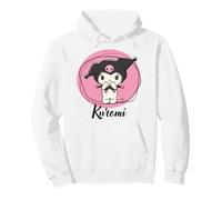Hello Kitty Kuromi Sweet Naughty Fun Emo Rock Pose Classic Pullover Hoodie