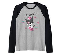 Hello Kitty Kuromi Sweet Skateboard Fun Rock Classic Devil Raglan Baseball Tee