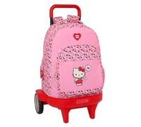 HELLO KITTY - Large Backpack with Wheels, Compact Evolution, Removable, Ideal for Children of Different Ages, Comfortable and Versatile, Quality and Resistance, 33 x 22 x 45 cm