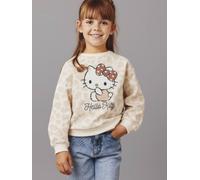 HELLO KITTY® leopard print girl's sweatshirt ecru