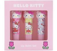 Hello Kitty Lip Balm Set 3pcs - This Trio Of Lip Balms Featuring Adorable Hello Kitty Designs Makes It Easy To Keep Your Lips Hydrated And Moisturised Wherever You Are - Size: 3 X 3.5g