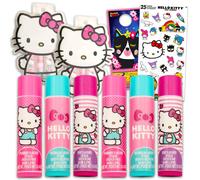 Hello Kitty Lip Balm Tubes - Bundle with 6 Hello Kitty Lip Balms in Assorted Flavors for Party Favors Plus Hello Kitty Stickers More | Hello Kitty Pa