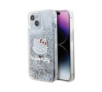 Hello Kitty Liquid Glitter Charms Case, Silver - iPhone 15