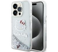 Hello Kitty Liquid Glitter Charms Kitty Head Case for iphone 15 Pro 6.1" Clear