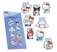 Hello Kitty Magnetic Bookmark Kawaii Page Holder School University Girls Teens Women Students Teachers Stocking Fillers Gifts for Readers Anime Gifts (Blue 8 Pack)