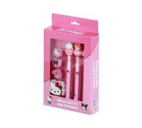 Hello Kitty Mix-Pack of 3 Eternal Pencils + 3 Erasers + Sharpener, Pink, 14 x 23 cm