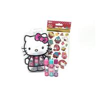 Hello Kitty Moisturizing Lip Balm 3-Pack Bundle with 4 Sheets Stickers Travel Size Lip Balm for Kids. Flavors: Strawberry Watermellon and Berry! Com