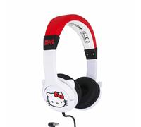 Hello Kitty Moulded Ears Adjustable Kids Wired Headphones for Ages 3-7 Years