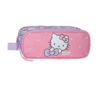 Hello Kitty My Favourite Bow, School Pencil Case, Children's Pencil Case, Made of Polyester, Ideal Size to Carry in a Backpack, by Joumma Bags., Pink, Case