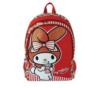 Hello Kitty My Melody Girl's School Backpack in Polyester and Rubberized Pull
