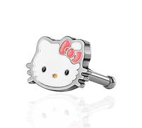 Hello Kitty Nose Rings 20g Stainless Steel Kawaii Cute 316L Straight Bone Nose Stud Officially Licensed Sanrio, Stainless Steel, No Gemstone