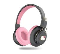 Hello Kitty Over-Ear Headphones V5.3 Metal Logo Round Shape - Pink