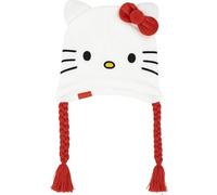 Hello Kitty Peruvian Beanie for Boys and Girls Winter with Earmuffs, Soft and Warm - Hello Kitty Hat Protection Cold and Wind