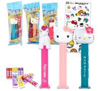 Hello Kitty PEZ Dispensers 4 Pack - Bundle with 3 Candy Holders Featuring Hello Kitty and Cute Animal Plus Refill Packs | Sanrio PEZ Candy Dispenser & Refills