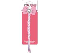 Hello Kitty Pink Bow Hair Scrunchie with Decorative Braid | Children's Accessory Extension with Sanrio Kawaii Design