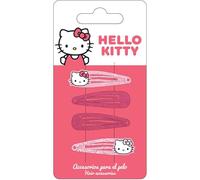 Hello Kitty Pink Glitter Hair Clips Set | Kids Accessories for Girls with Official License