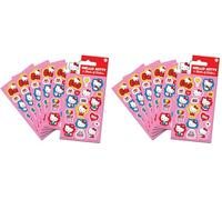 Hello Kitty Pink Party Pack of Stickers | Includes 6 Identical Sheets | Official Sanrio Licensed Product | Reusable on Non-Porous Surfaces | Unisex, 3+ | Perfect for Party Bags, Gifts, Art & Craft