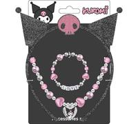 Hello Kitty Pink Pearl Beads Headband Necklace Bracelet Jewelry Set | Official Kids Accessories for Girls 3+ with Kawaii Design and Gift Packaging