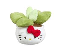 Hello Kitty Plants Plush, 20cm Soft Toy with Red Ribbon and Aloe Outfit, Official Licensed Collectable, for Fans and Children, Suitable for Ages 4+