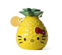 Hello Kitty Rose & Cherry Blossom Scented Candle - 1-Wick 213g Spring Candle in Reusable Plant Pot, Floral Fragrance, Gift & Décor (Tropical Pineapple)
