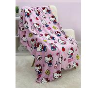Hello Kitty Rotary Fleece Blanket Pink