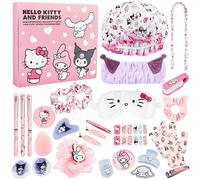 Hello Kitty Sanrio Advent Calendar 2025, Pamper Gift Set Women Teens, Beauty Kit Kawaii Accessories Christmas Countdown, Anime Gifts for Her (Pink Hello Kitty)