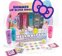 Hello Kitty Sanrio and Friends Shimmer Lip Gloss Making Kit, Makes 5 Glitter Lip Gloss Rings, DIY Lip Gloss Kit, Great Birthday Gift for Ages 6+