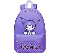 Hello Kitty Sanrio Backpack for Girls Tweens Kawaii Rucksack School Bag Daypack Teens Travel Bag Days Out PE Sports Anime Gifts (Purple Kuromi)