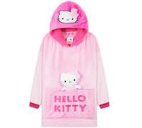 Hello Kitty Sanrio Blanket Hoodie Girls Teens Kawaii Oversized Fleece Wearable Blanket Attached Plush Loungewear, Anime Gifts (Pink