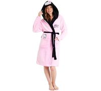 Hello Kitty Sanrio Dressing Gown Women Teens Fleece Hooded Bath Robe Cosy Loungewear Cinnamoroll Kuromi Anime Gifts for Women (2XL, Pink Hello Kitty)