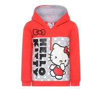 Hello Kitty Sanrio Girls Half Zip Up Hoodie for Toddlers, Little and Big Girls, Red, 10