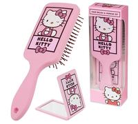 Hello Kitty Sanrio Hair Brush & Mirror Set for Girls Women, Kuromi Cinnamoroll Paddle Brush Detangler Kawaii Folding Mirror, Anime Gifts for Her (Hello Kitty Brush & Mirror)