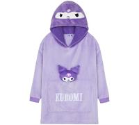 Hello Kitty Sanrio Kuromi Blanket Hoodie Girls, Kawaii Oversized Fleece Wearable Blanket Attached Plush Loungewear, Anime Gifts (Purple Kuromi)