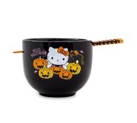 Hello Kitty Sanrio Pumpkins 20-Ounce Ramen Bowl and Chopstick Set