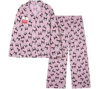 Hello Kitty Sanrio Pyjama Set for Girls & Teens 7-14 Years, 2 Pcs Kuromi Long Sleeve Top & PJ Pants, Kawaii Gifts for Girls (9-10 Years, Pink Kuromi)