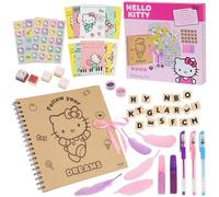 Hello Kitty Sanrio Scrapbook Kit Kids Craft Set Blank Journal Kawaii Scrapbooking Accessories Stickers Stamps Gel Pens Art Supplies Anime Gifts for Girls