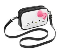 Hello Kitty Sanrio Shoulder Bag Girls Teens, Fashion Crossbody Bag, Kawaii Womens Purse, Shopping Travel Holiday, Anime Gifts (Black/White Hello Kitty)