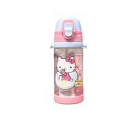 (Hello Kitty) Sanrio Straw Strap Water Cup Leakproof Melody Cinnamoroll Kuromi Print Kid Gift