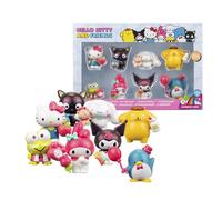 Hello Kitty - Set of 8 5cm Figures Including Kuromi, My Melody and 5 More Friends Collection Pack with Adorable Design Famous (HKTJ4000)