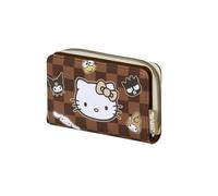 Hello Kitty Squares-Wallet, Brown, 15 x 10 cm