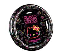 Hello Kitty Steering Wheel Cover, Official Sanrio Car Steering Wheel Cover with Universal Size 14.5-15, Cute Black Hello Kitty Car Accessories for Women (Hello Kitty Kawaii Arcade)