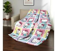 Hello Kitty Sweet As Can Quilted Throw Blanket - Official Oversized Blanket Featuring Classic Characters | Soft and Comfy Bedding for Kids’ Bed, Couch, or Nap Time| 60 x 80 Inches