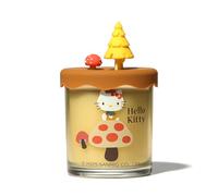 Hello Kitty Vanilla Crème Brulee Scented Candle - 1-Wick 213g Autumn Candle with 35hr Burn, Sweet Dessert Fragrance, Glass Jar with 3D Silicone Lid, Home Décor Gift