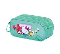 Hello Kitty Videogame-FAN Trick Pencil Case 2.2, Turquoise, 23 x 11 cm